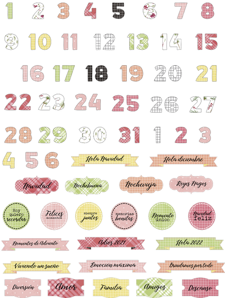 Die Cuts White Números