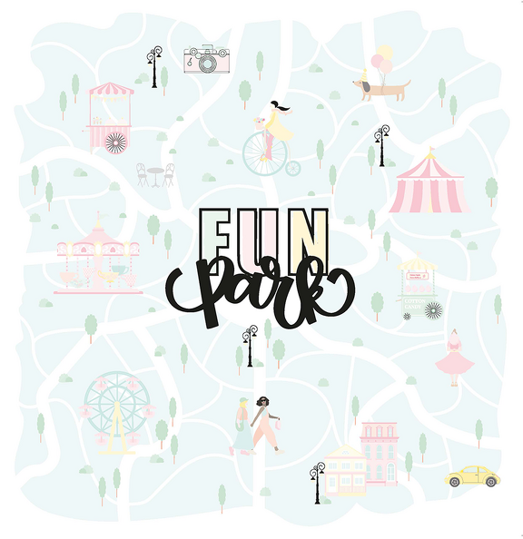 Block 30x30 Recortables Fun Park The Mint Feather