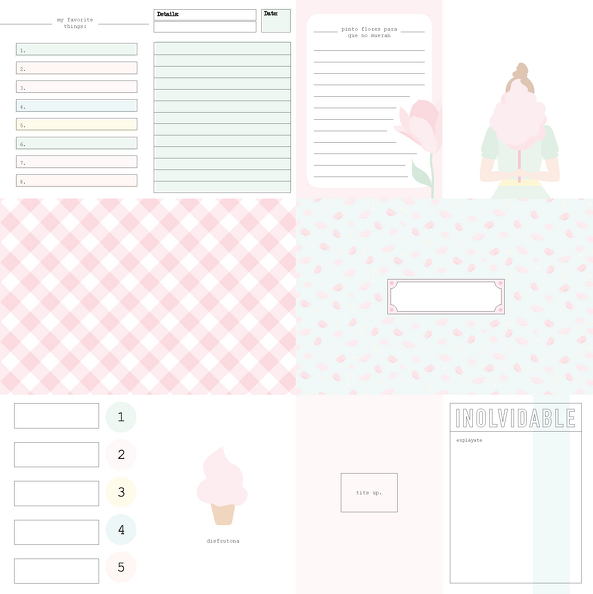 Block 30x30 Recortables Fun Park The Mint Feather