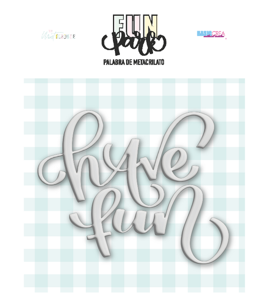 Palabra Metacrilato Blanco Fun Park The Mint Feather