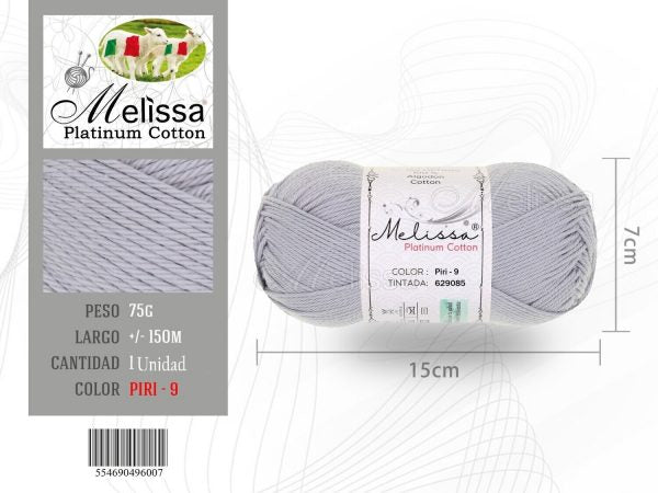 Lana De Algodón Piri Color Gris 9