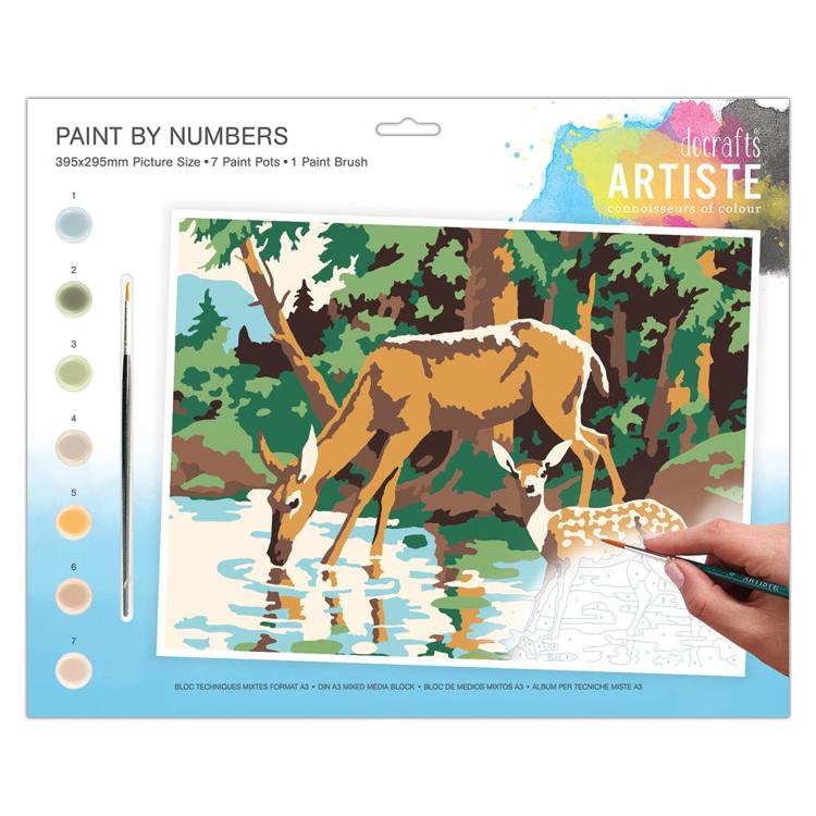 Kit Pintar Por Números Ciervos