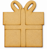 Regalo navideño en madera DM 9,5x10,5 cm.