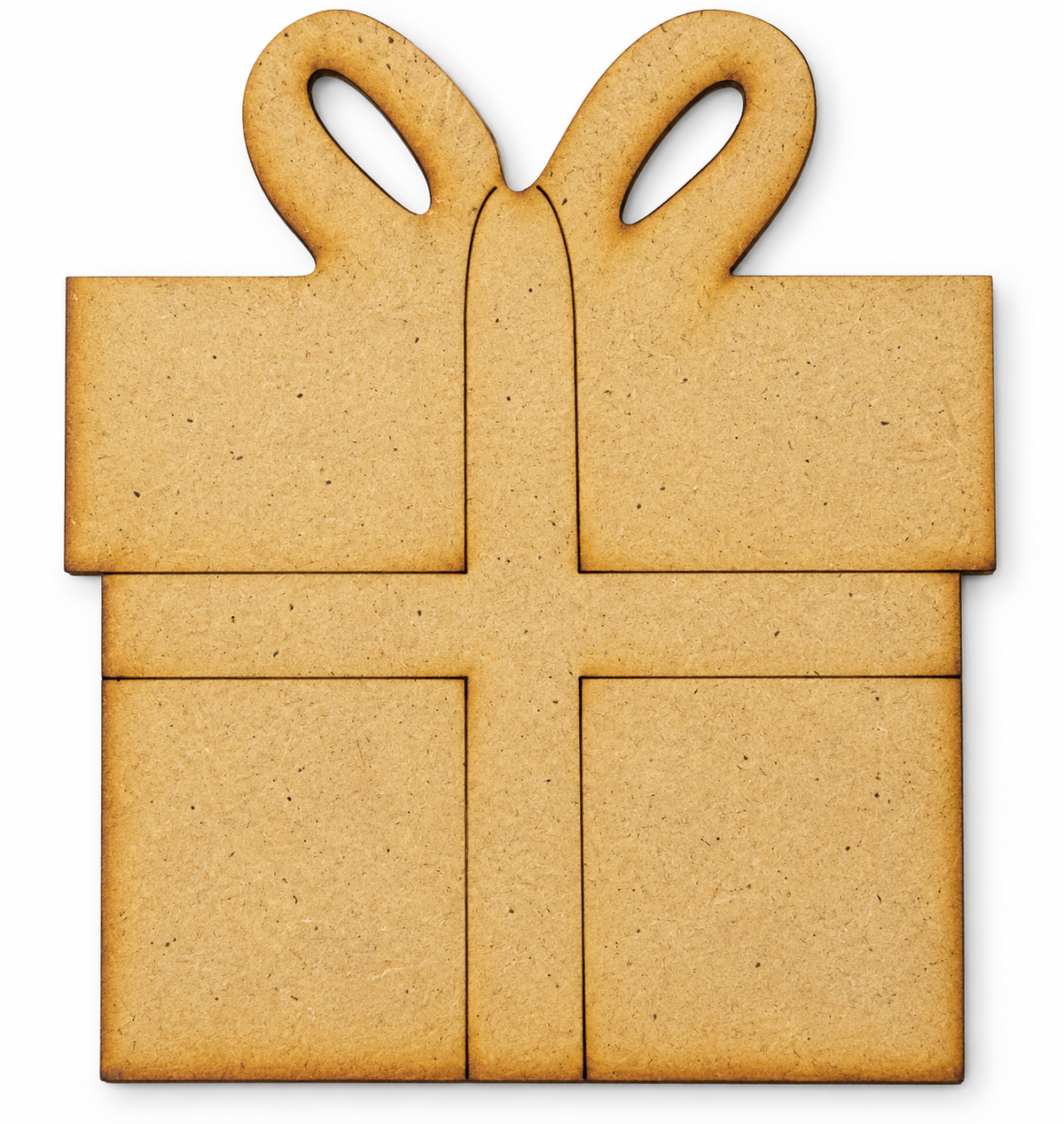 Regalo navideño en madera DM 9,5x10,5 cm.