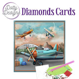 Kit Tarjeta Con Diamantes Aviones