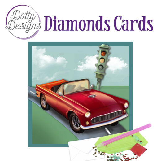 Kit Tarjeta Con Diamantes Coche Rojo