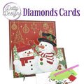 Kit Tarjeta Con Diamantes Muñecos Nieve