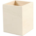 Portalápices Madera Cuadrado