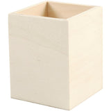Portalápices Madera Cuadrado