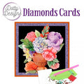 Kit Tarjeta Con Diamantes Jarron Con Flores