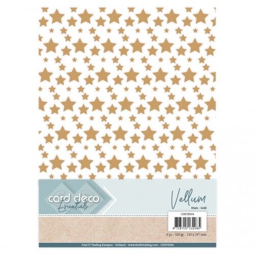 Hoja Vellum Estrellas Doradas