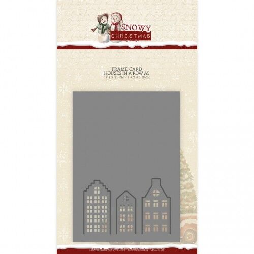 Troquel Tarjeta Casas Navidad