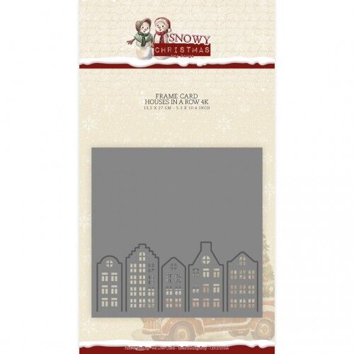 Troquel Tarjeta Casas Navidad