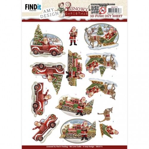 Hoja Recortada 3D Papá Noel