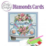 Kit Tarjeta Con Diamantes Coche Boda