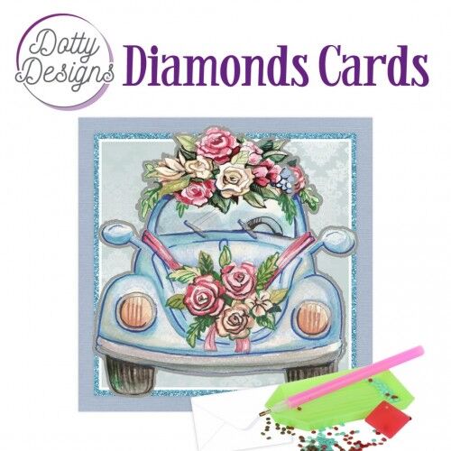 Kit Tarjeta Con Diamantes Coche Boda