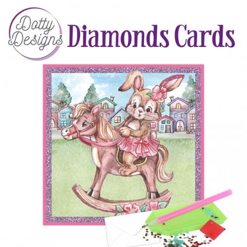 Kit Tarjeta Con Diamantes Caballo Balancin