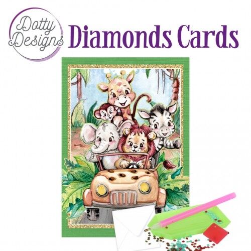 Kit Tarjeta Con Diamantes Coche Jungla