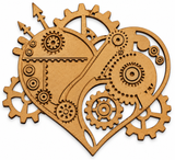 Corazón Steampunk de madera DM