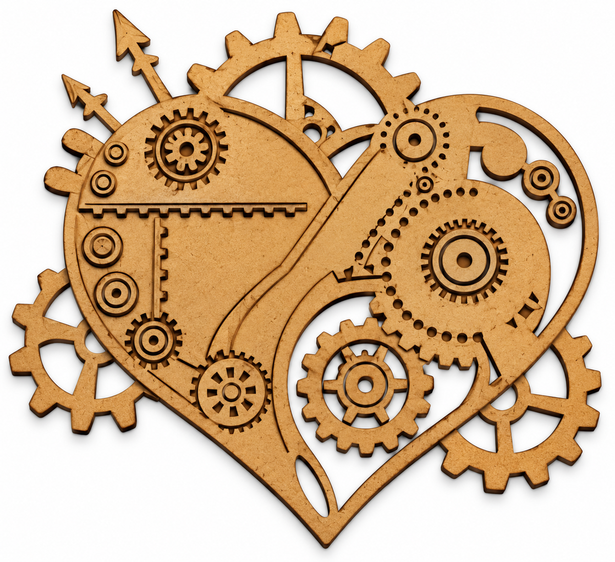 Corazón Steampunk de madera DM