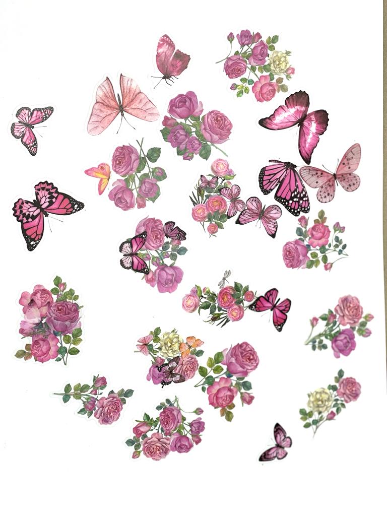 Pegatinas Acetato Flores