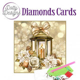 Kit Tarjeta Con Diamantes Linterna Navideña