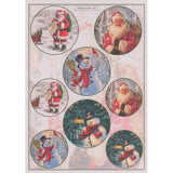 Hoja Para Recortar Papá Noel Y Muñeco Nieve