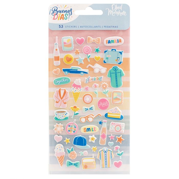 Stickers Pequeños 3-D Buenos Días