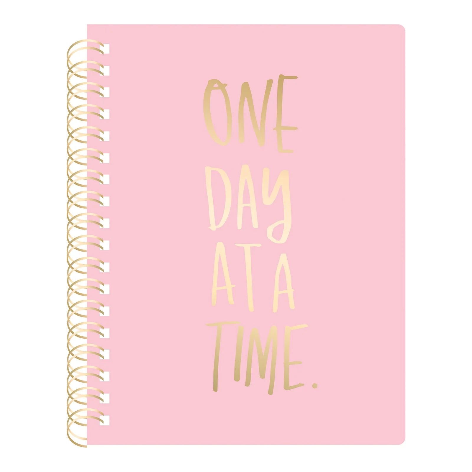 Planner Agenda de color rosa con foil en dorado