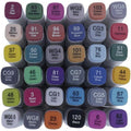 Set 36  Rotuladores Art Flow cpn base Alcohol maletin plastico (bisel 6mm/fino 1mm