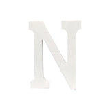 Letra N Madera Blanca 11 Cm