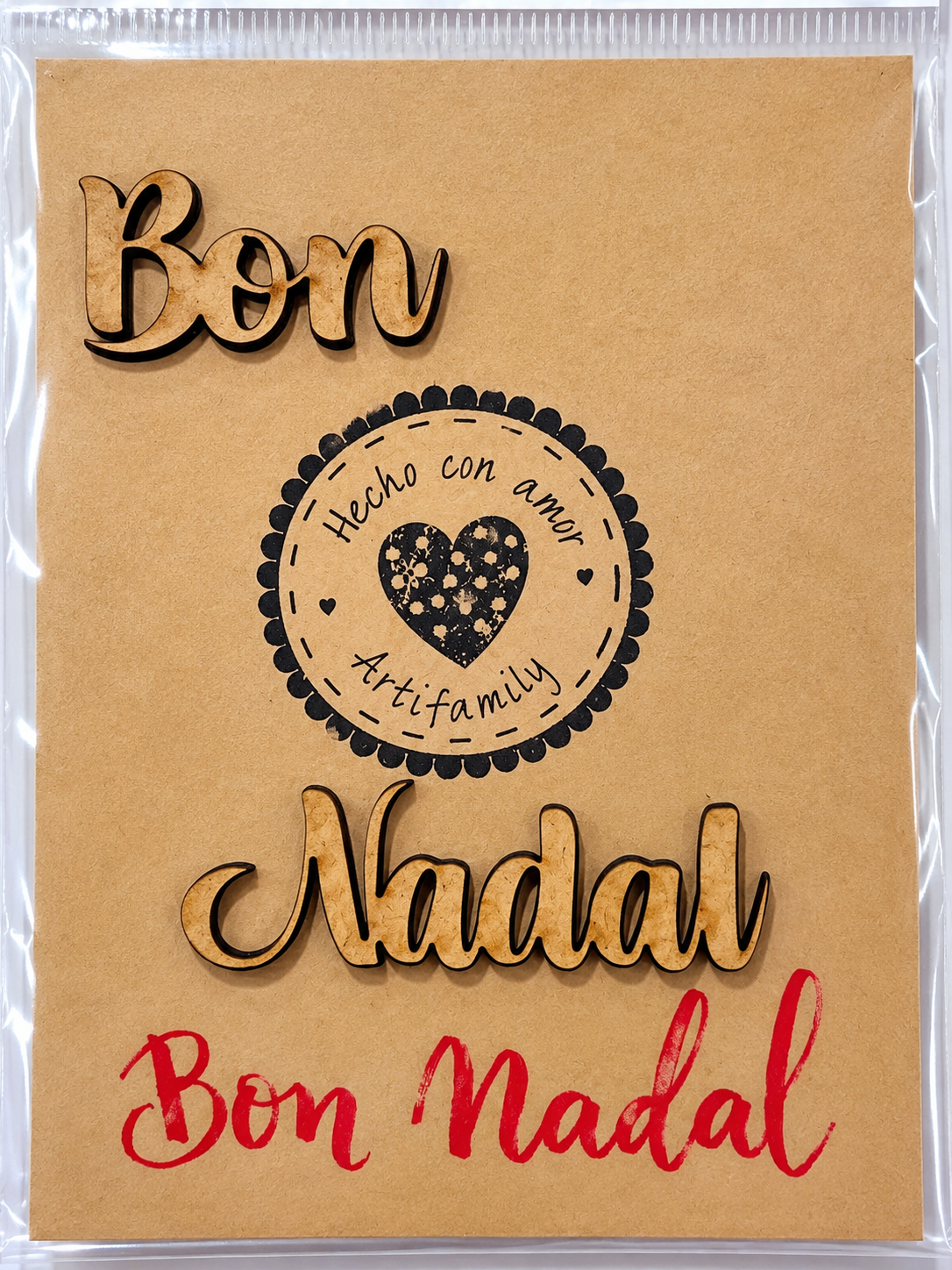 Bon Nadal madera 1,5 cm altura letra