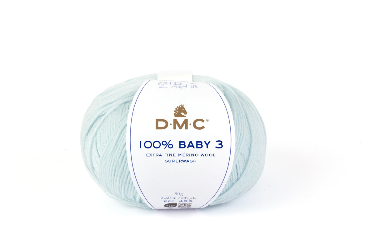 Lana Merina DMC 100% Baby  071 azul bebé