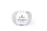 Lana Merina DMC 100% Baby  121 gris perla claro