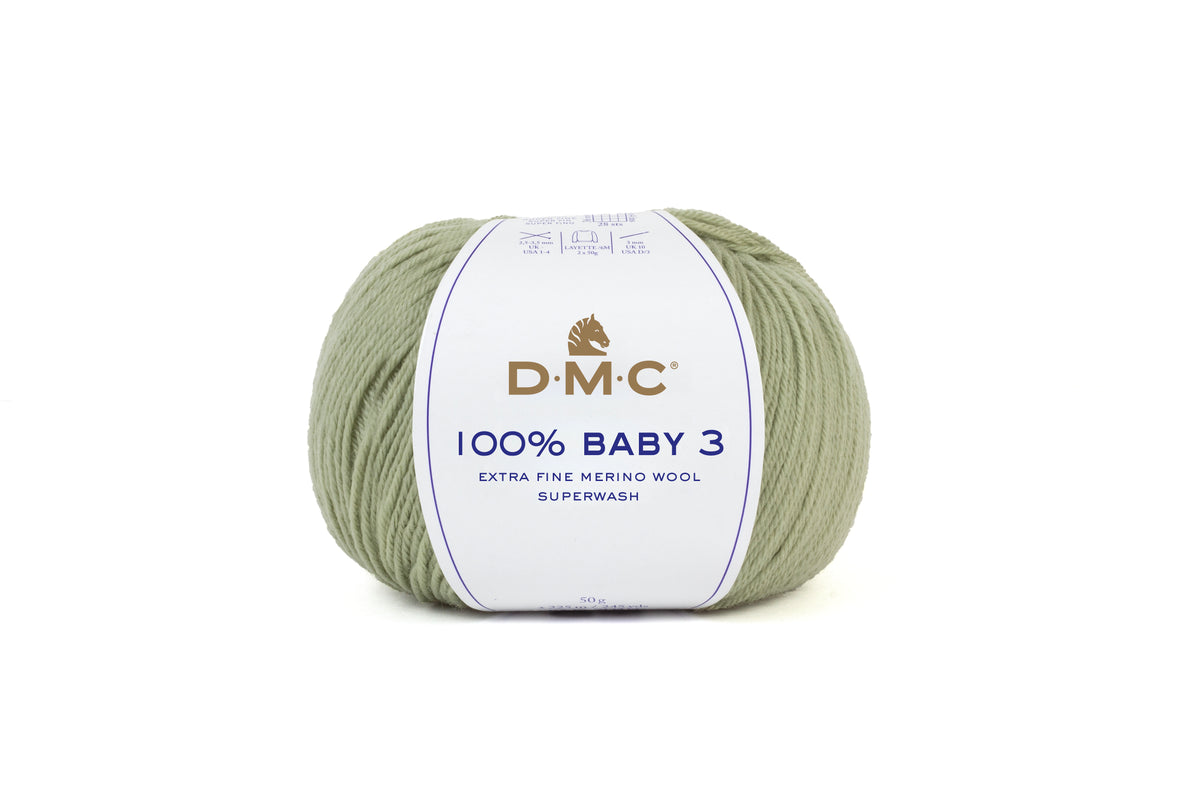 Lana Merina DMC 100% Baby 3 140 verde salvia