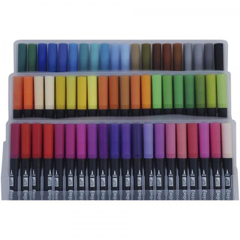 Set 60 Rotuladores al agua Easy Liner Doble Punta (pincel y calibrado)