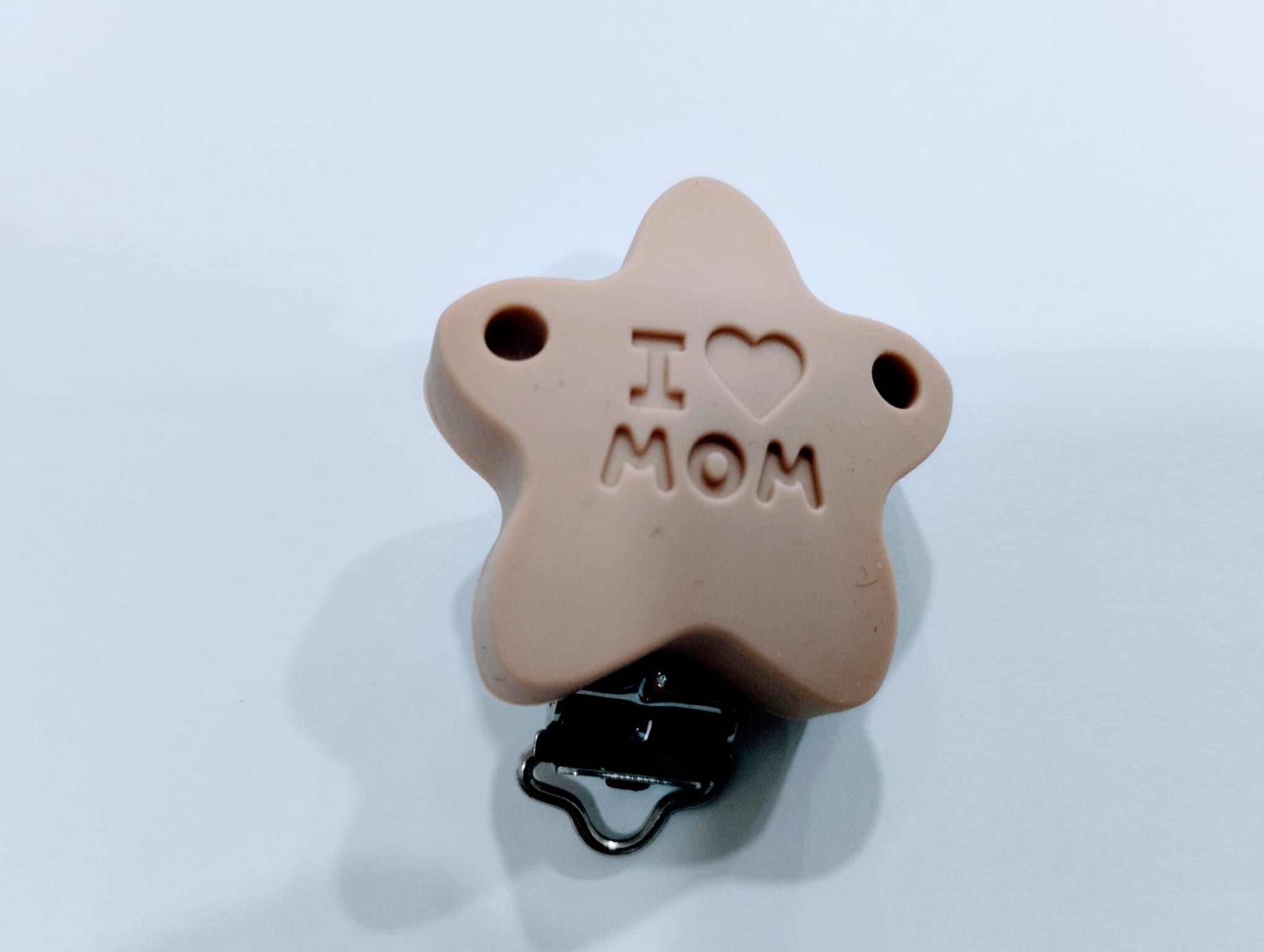 Pinza Chupetero Estrella I Love Mom