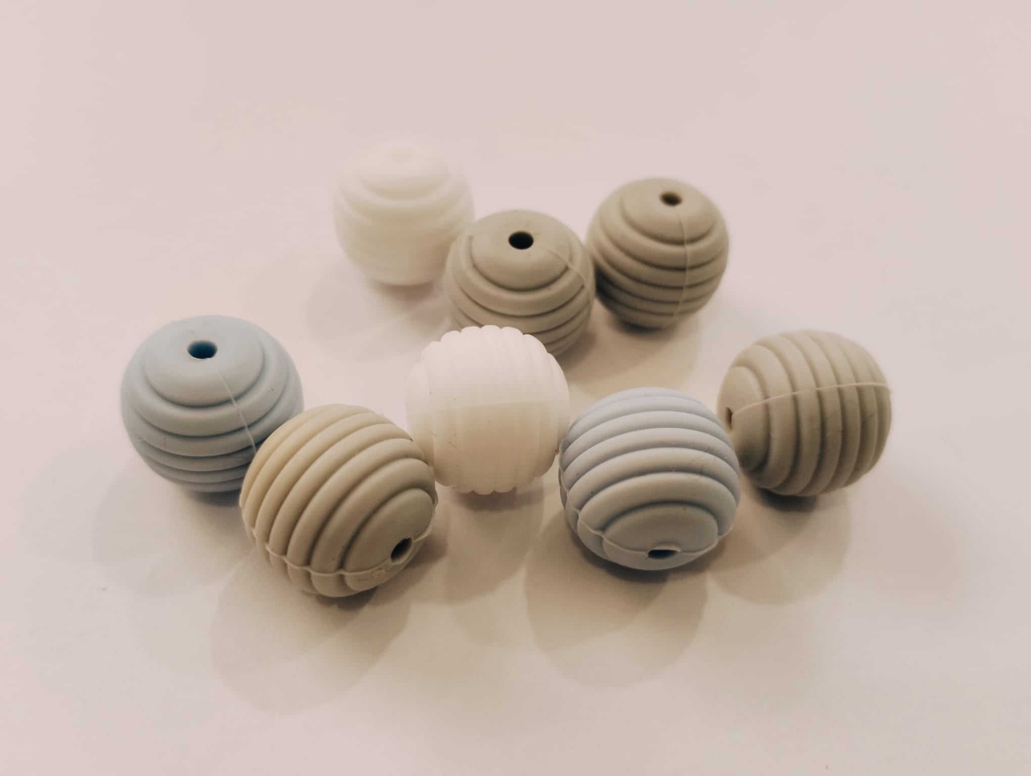 Bola Silicona Gris Rayada