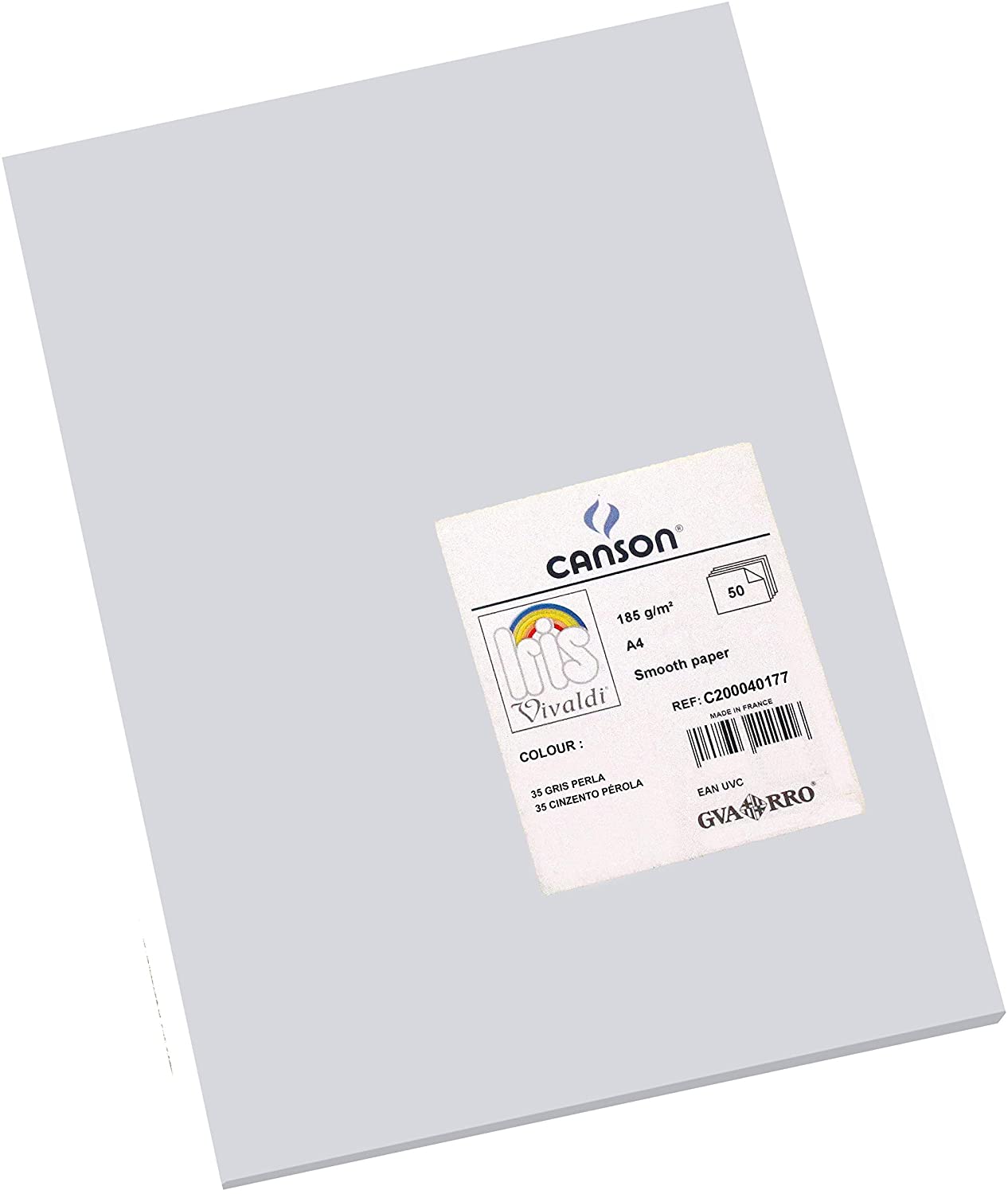 Cartulina Canson Din-A4 Gris Claro