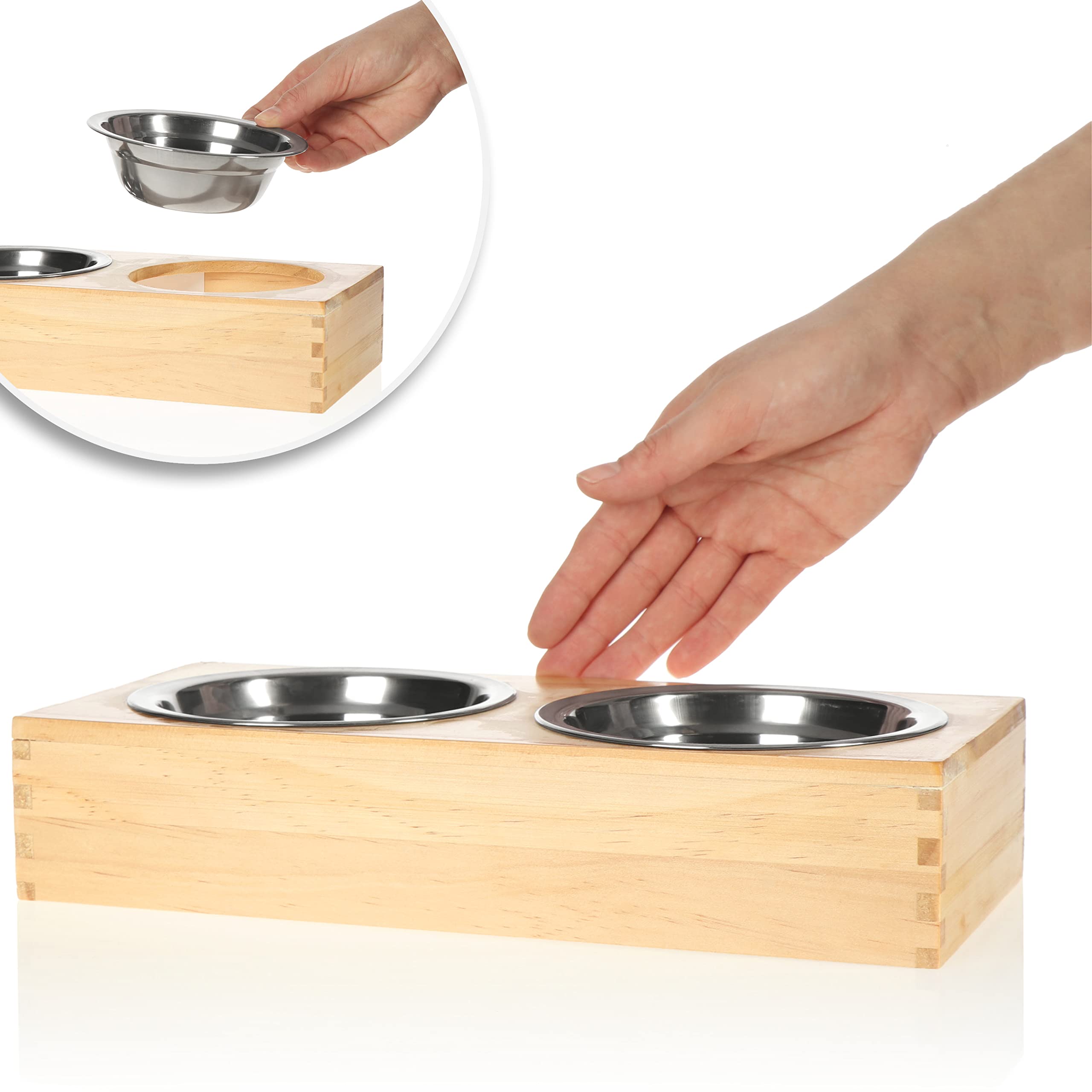 Soporte Madera Comida Perros