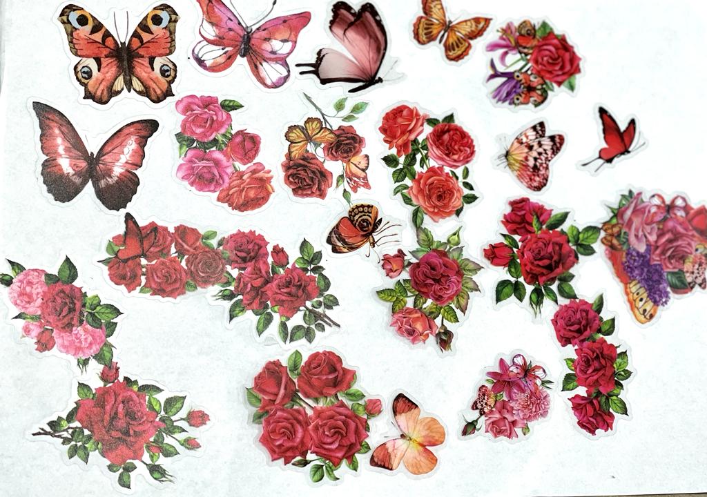 Pegatinas Acetato Flores