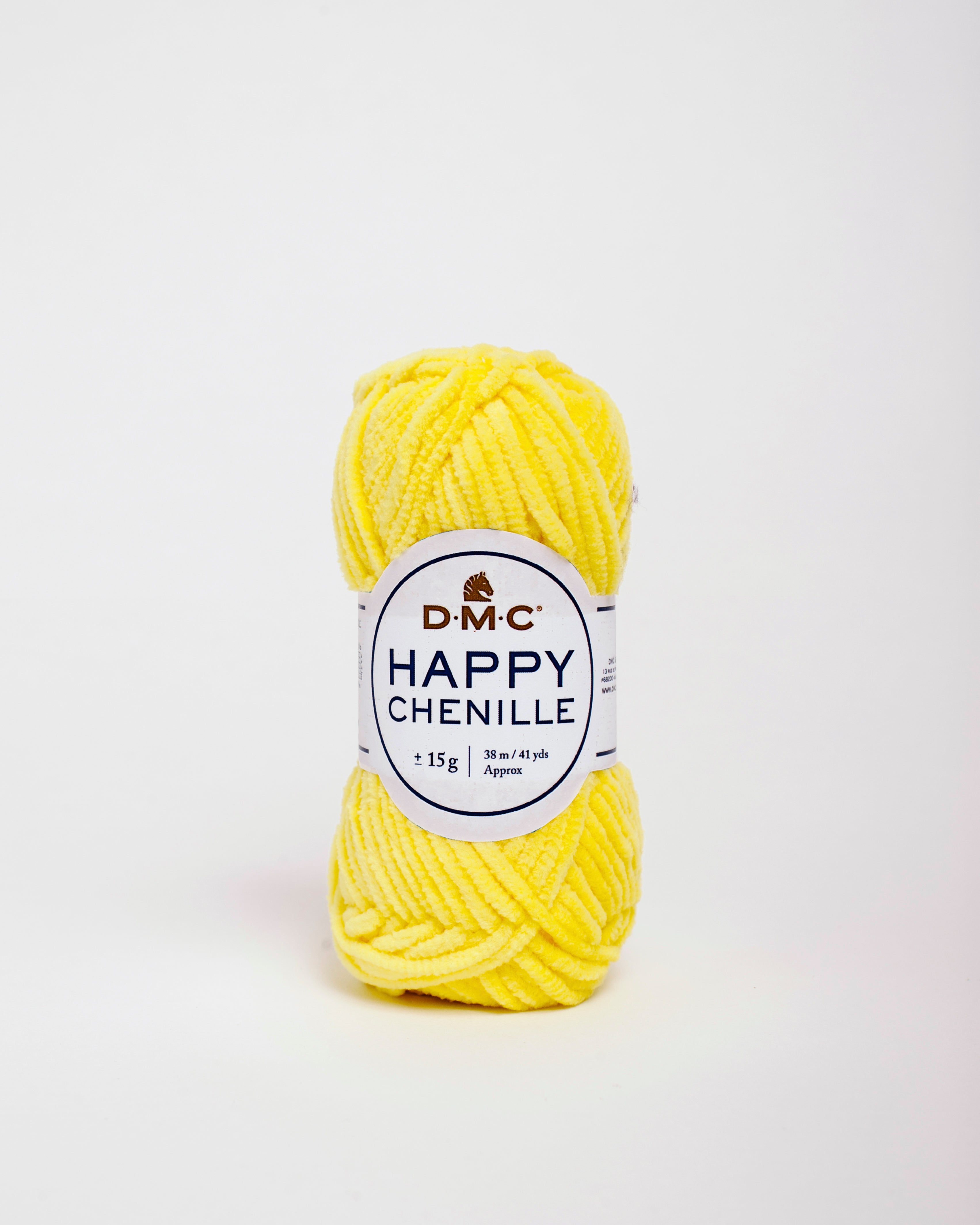 Happy chenille 15g  color 25 amarillo canario