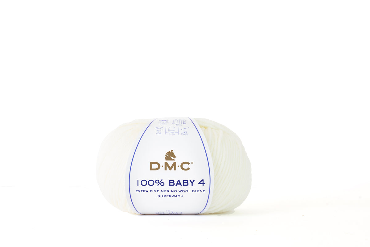 Lana Merina DMC 100% Baby 4 100 blanco