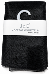 Tul gasa chiflón de decoración 2M x 1,6M Negro