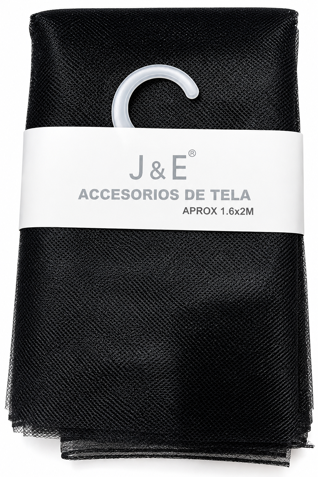 Tul gasa chiflón de decoración 2M x 1,6M Negro