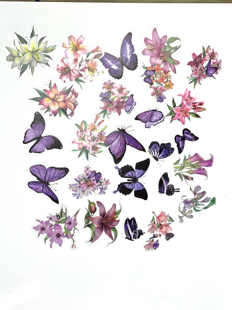 Pegatinas Acetato Flores