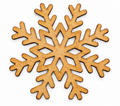 Copo de nieve  calado en madera DM 4x4 cm.