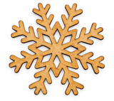 Copo de nieve  calado en madera DM 4x4 cm.
