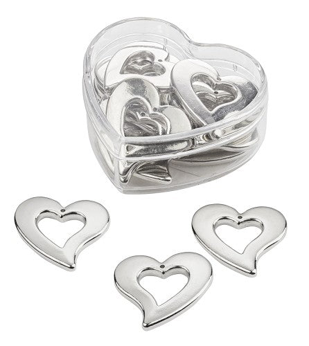 Caja Corazones Plateados