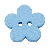 Caja Botones Flor Azul